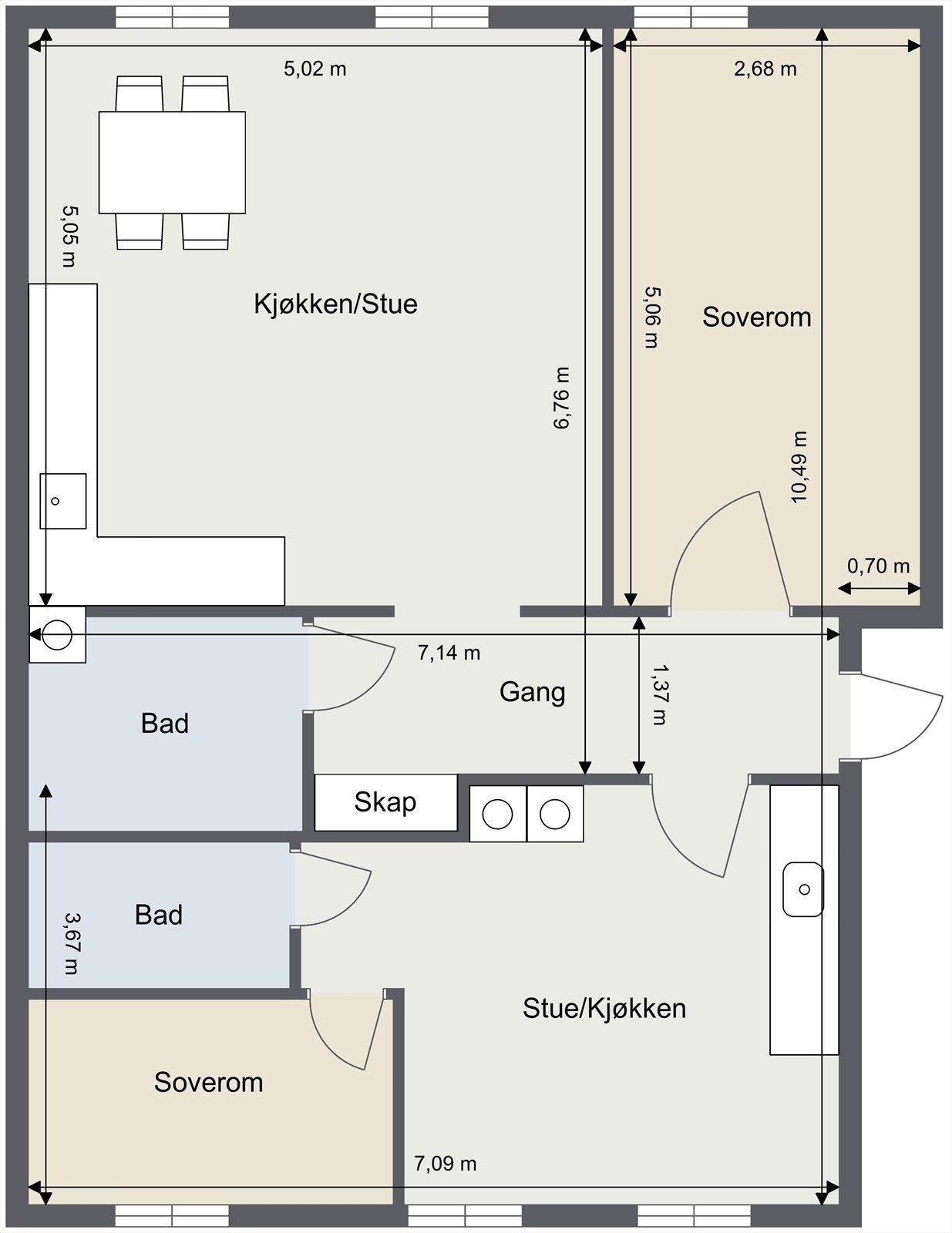 Alternativ plantegning 2 Galleribilde