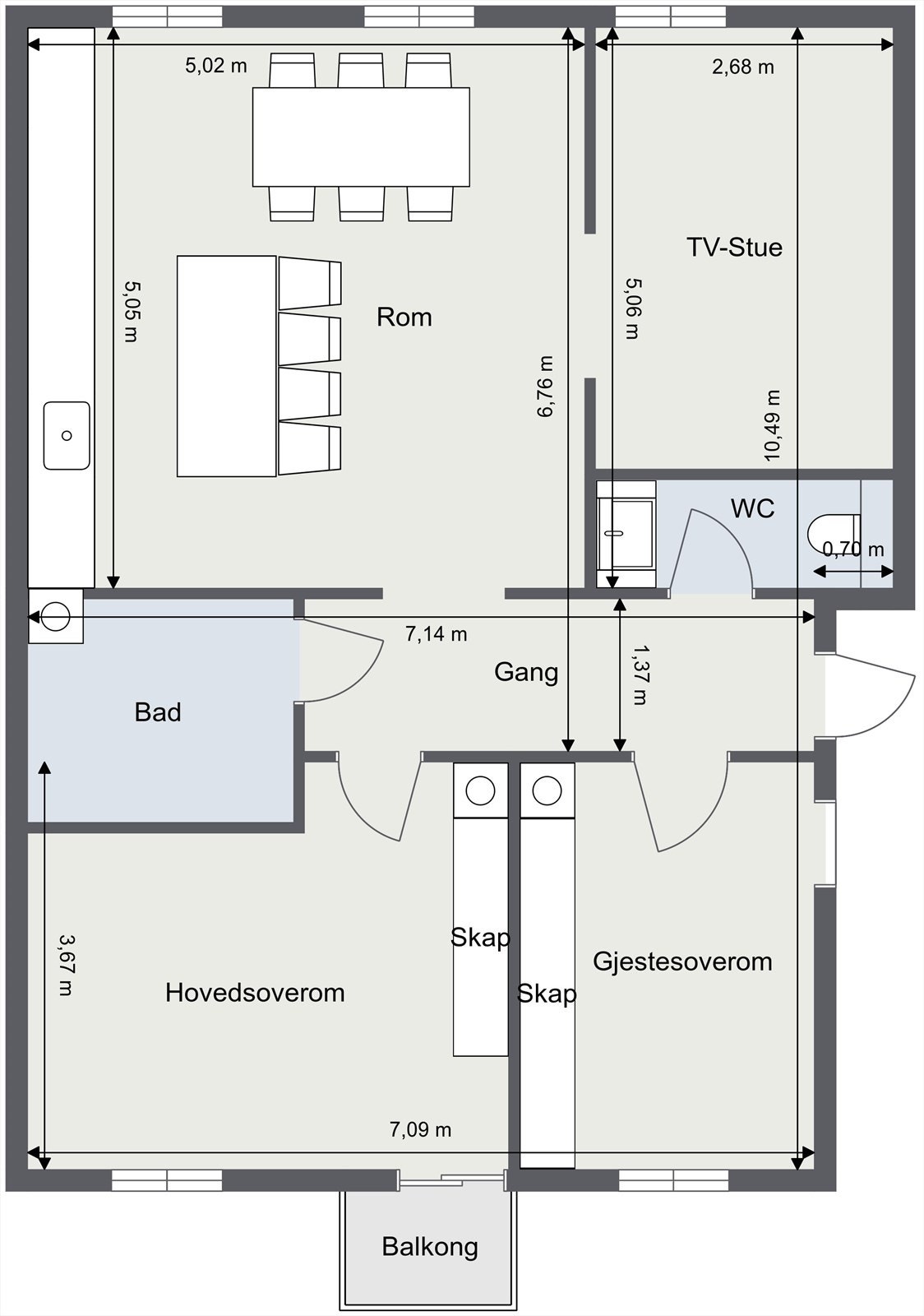 Alternativ plantegning 1 Galleribilde