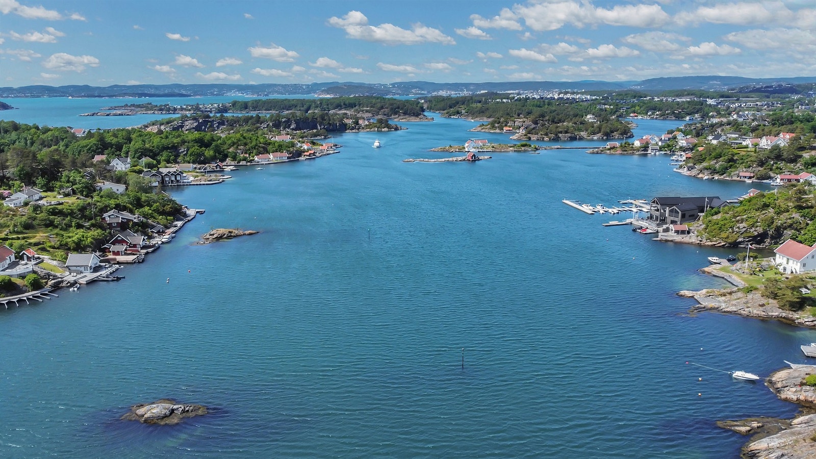 Dronebilde over området Galleribilde