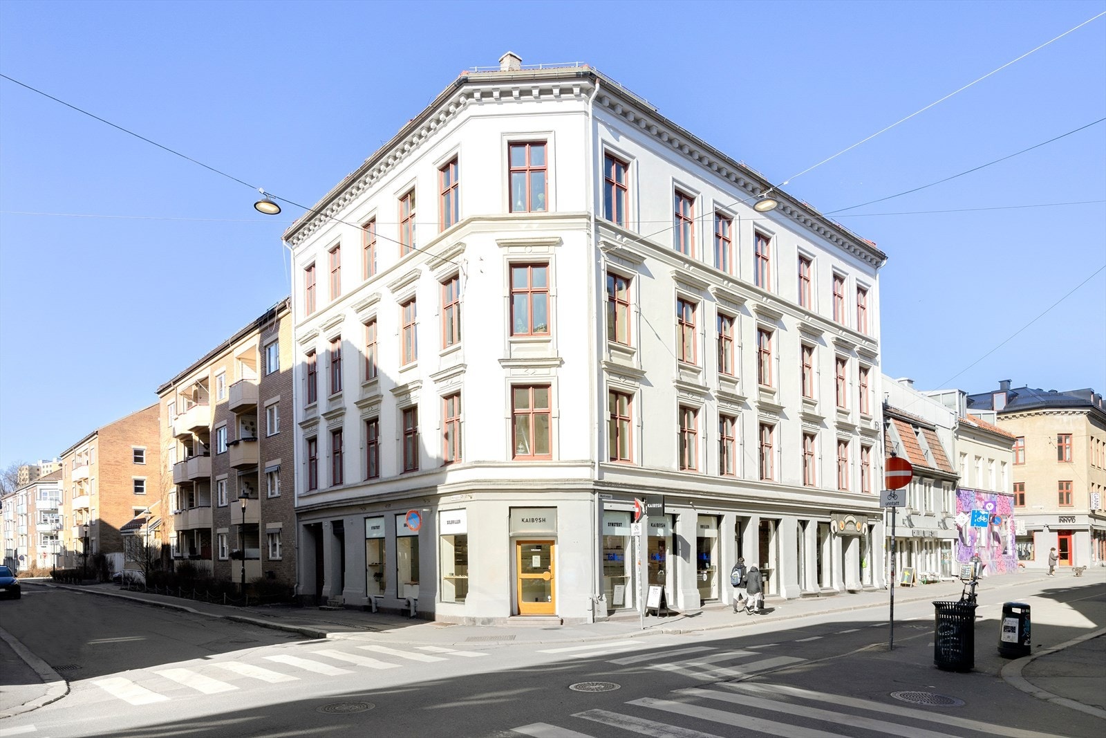 Klassisk bygård fra 1895 med pusset murfasade og sentral beliggenhet på Grünerløkka Galleribilde