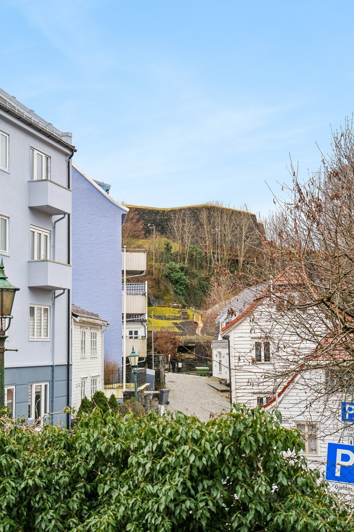 Fra leiligheten er det utsikt mot historiske Sverresborg festning Galleribilde