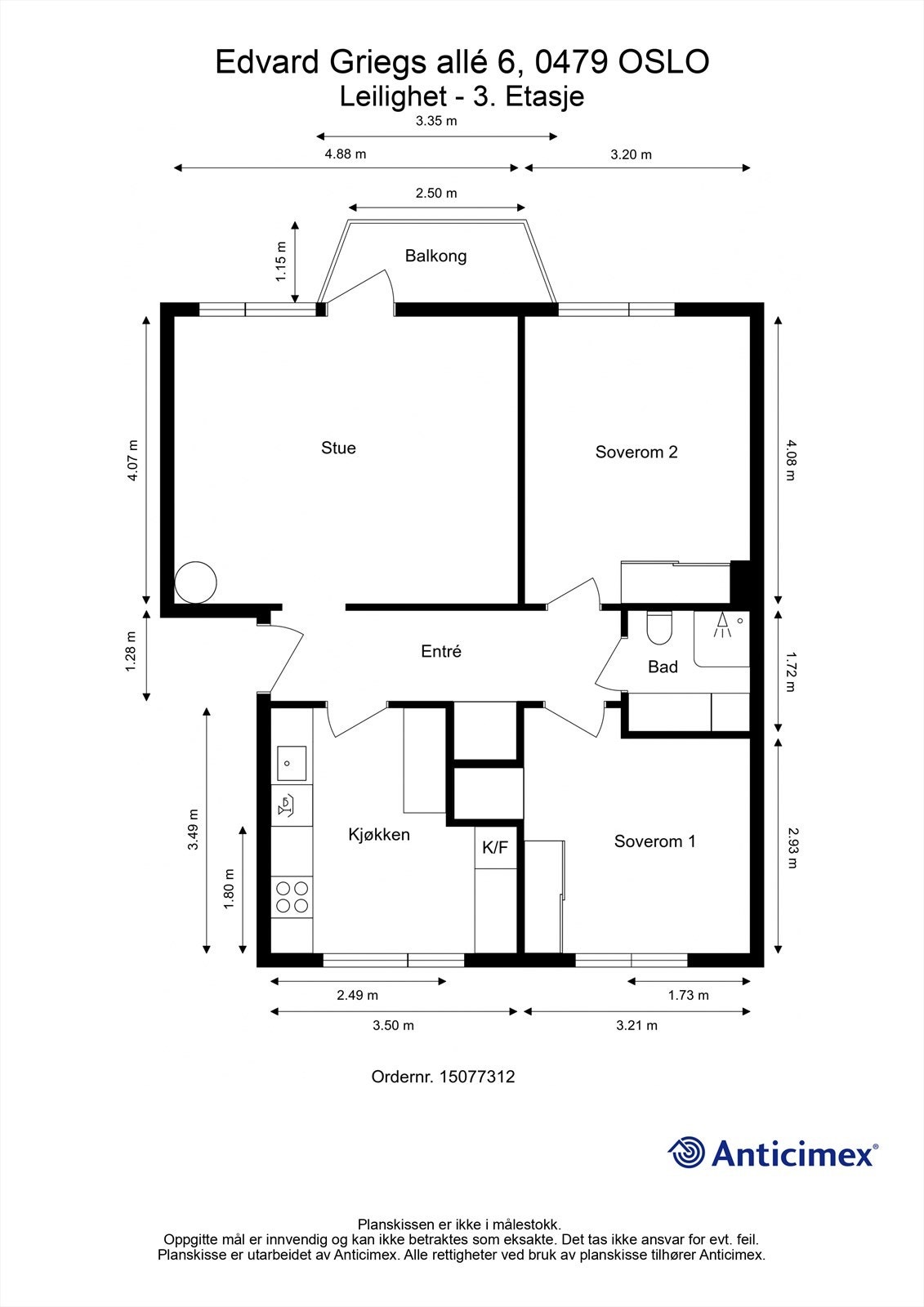 Plantegning 3. Etasje. Galleribilde