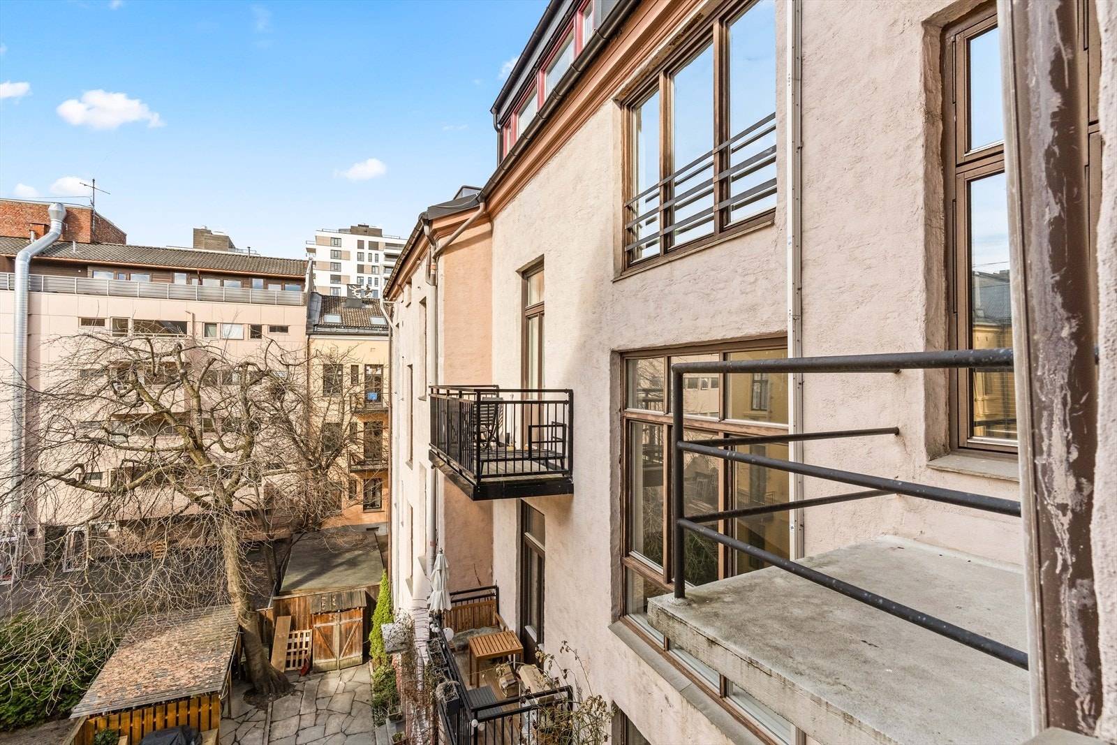 Sameiet har fellesarealer i bakgården. Galleribilde