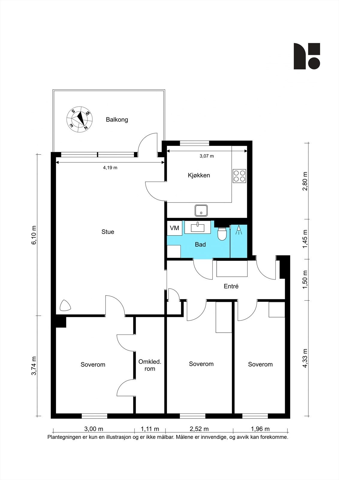 Ta en kikk på plantegningen før vi beveger oss videre inn i boligen. Galleribilde