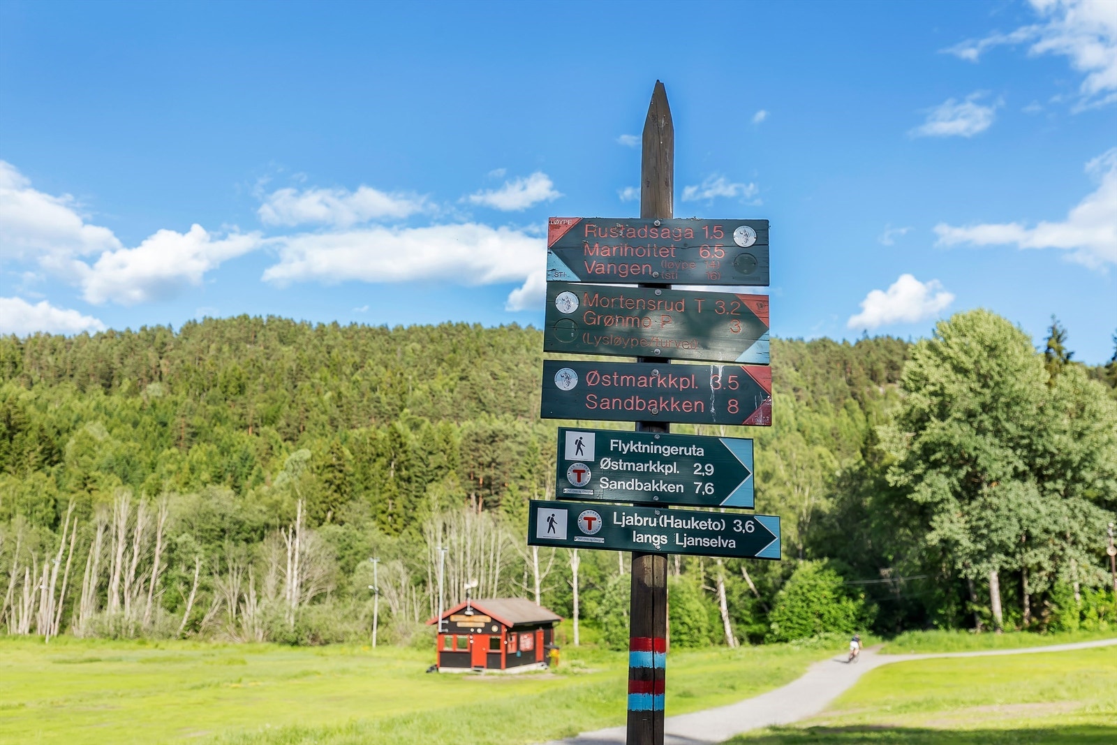 Med Østmarka som nærmeste nabo, starter turstiene praktisk talt rett utenfor døren. Galleribilde