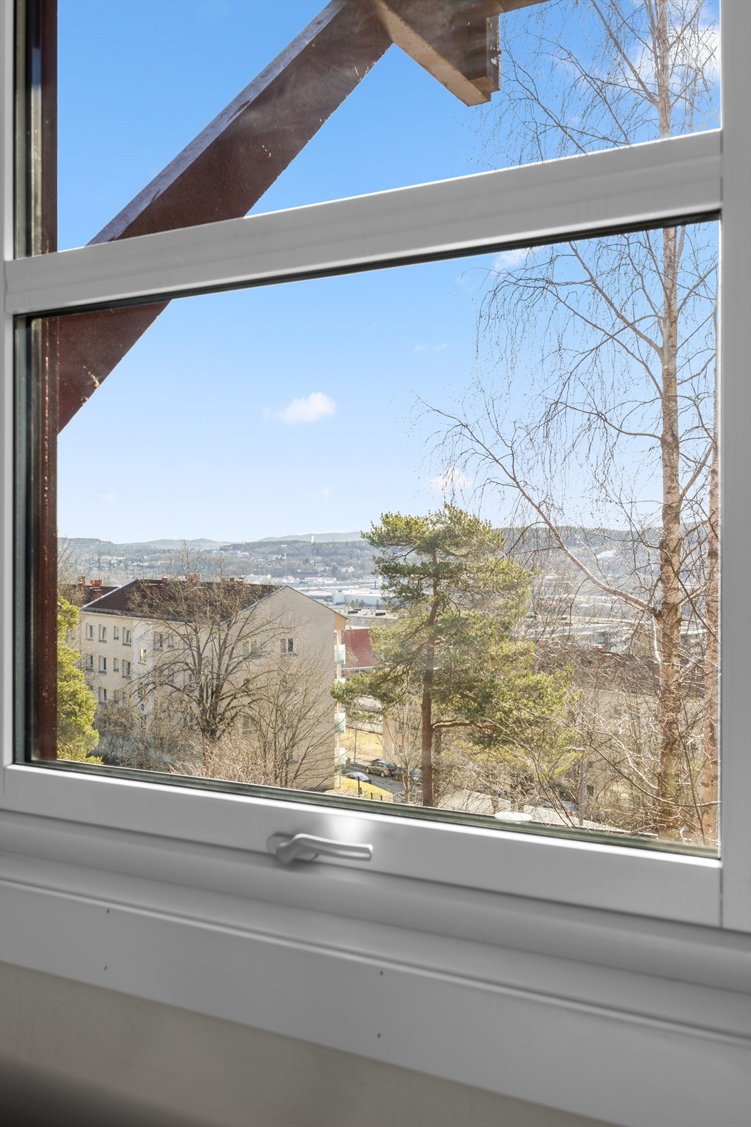 Fra stuens vinduer er det en åpen og fin utsikt over nærområdet. Galleribilde