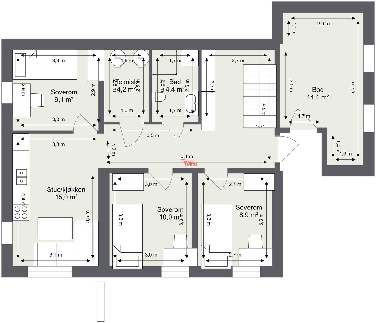 Plantegning Galleribilde
