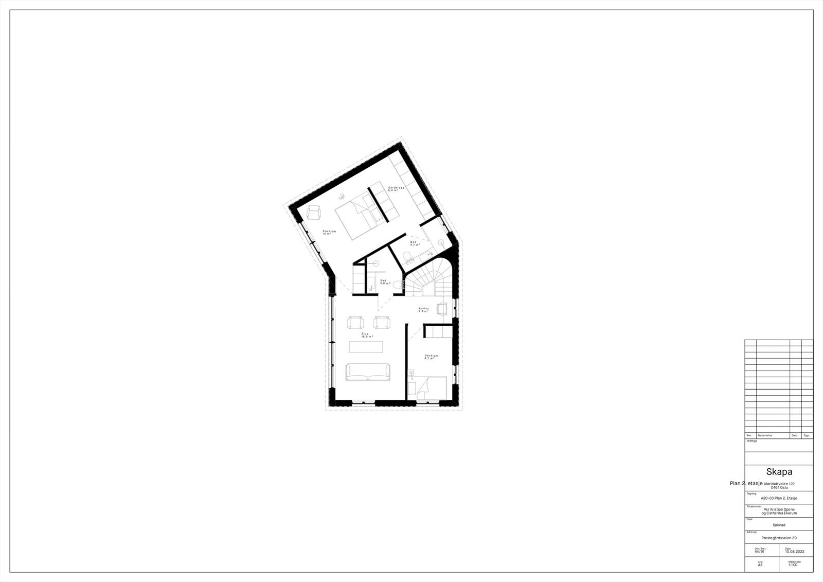 Plantegning 2. etasje Galleribilde