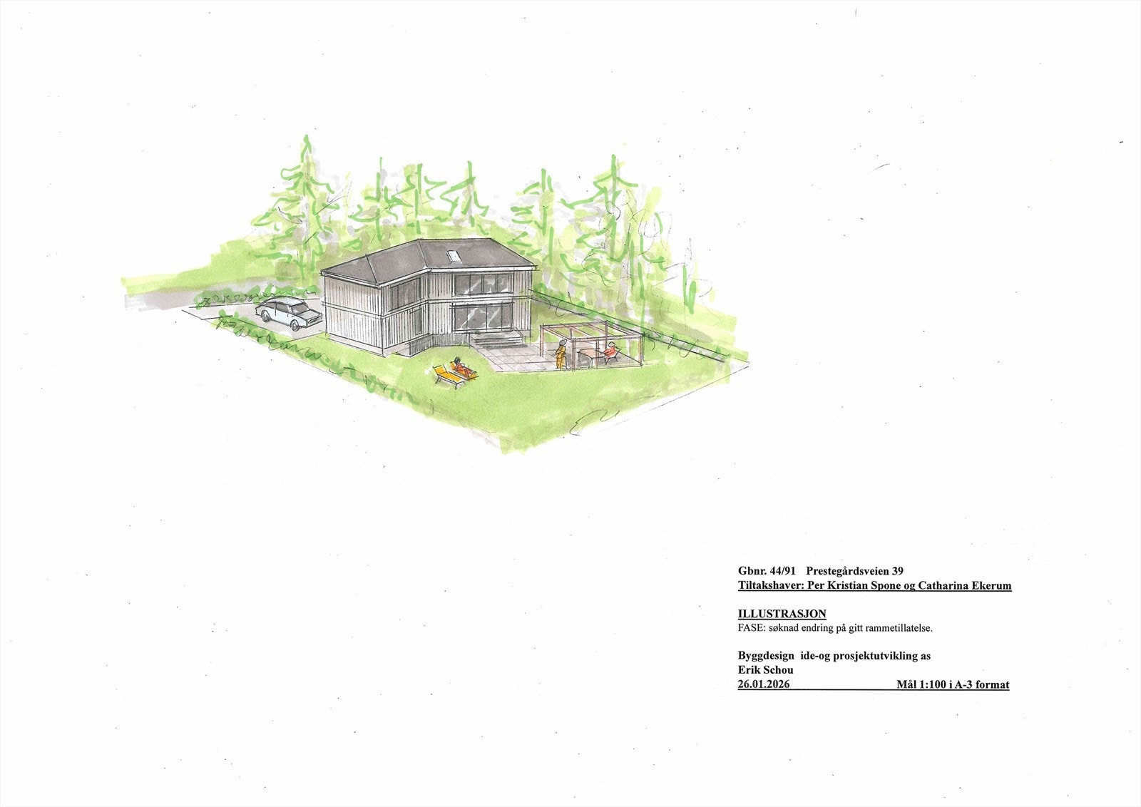 Prestegårdsveien 39 - illustrasjon Galleribilde