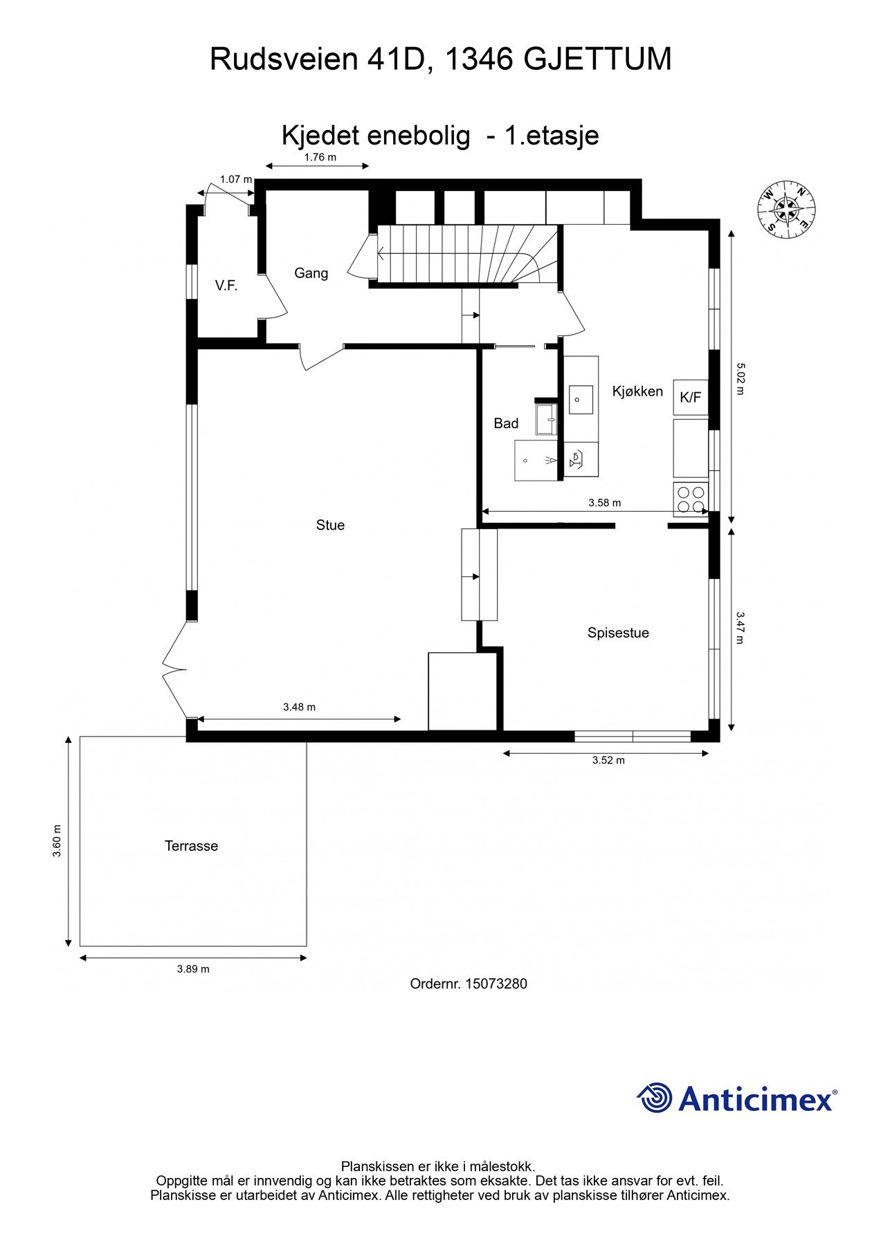 Plantegning 1.etg Galleribilde