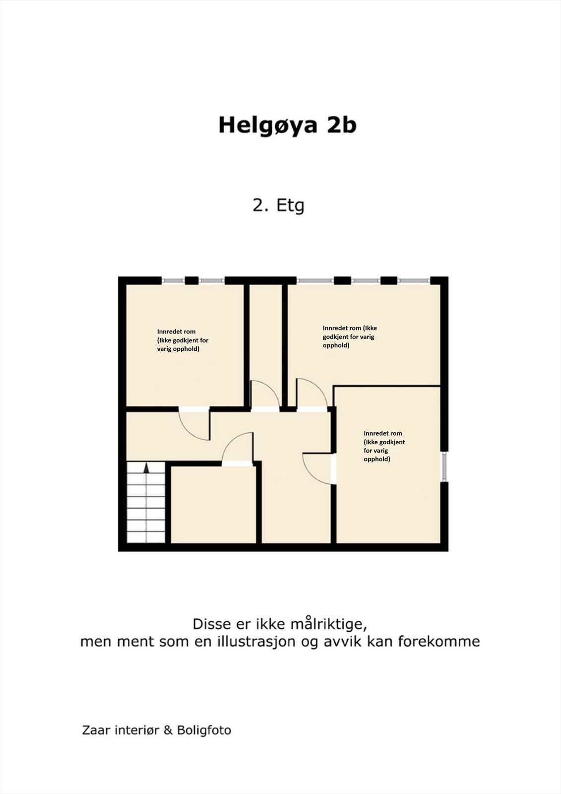 Plantegning loftsetasje (Ikke godkjent for varig opphold (Soverom)). Galleribilde