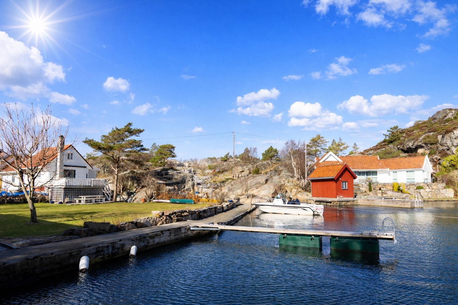 Privat brygge. Galleribilde
