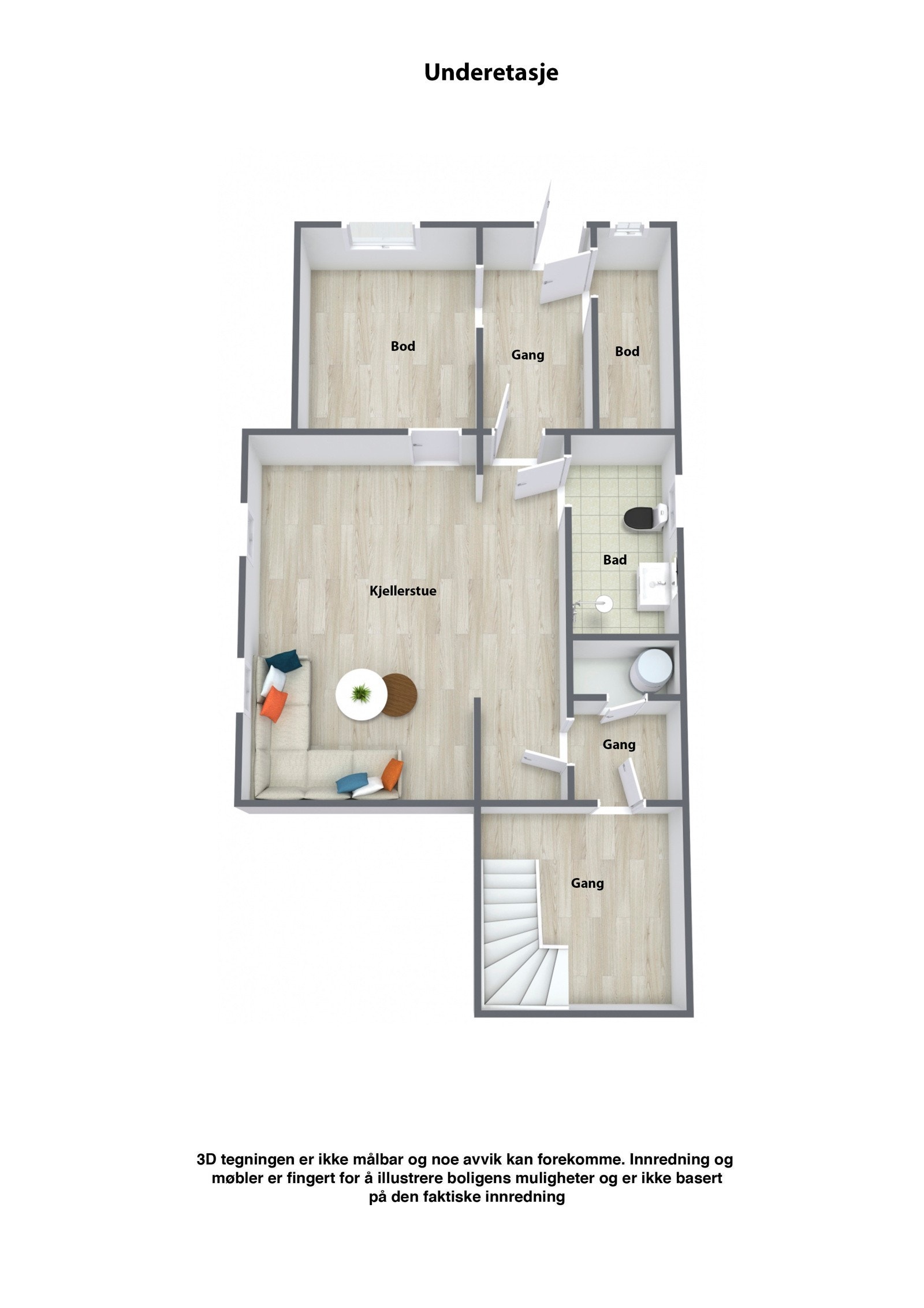 Plantegning underetasje Galleribilde