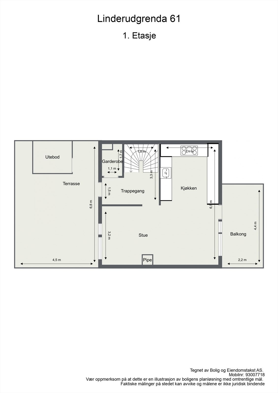 Linderudgrenda 61 - 2D - 1. Etasje. Galleribilde