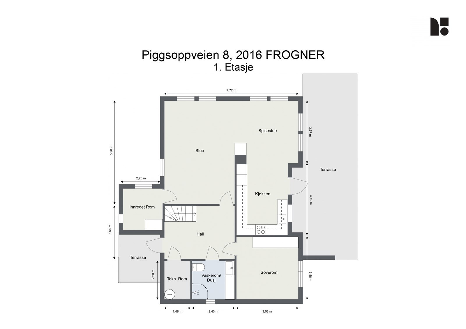 Plantegning - 1. etasje Galleribilde