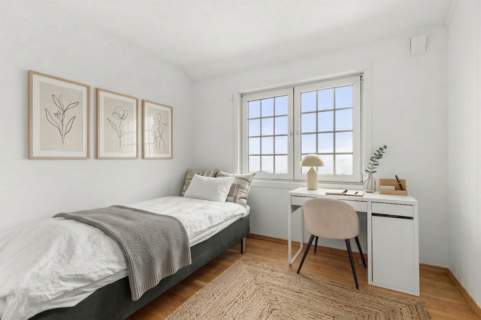 Rommet stylet med AI. Galleribilde