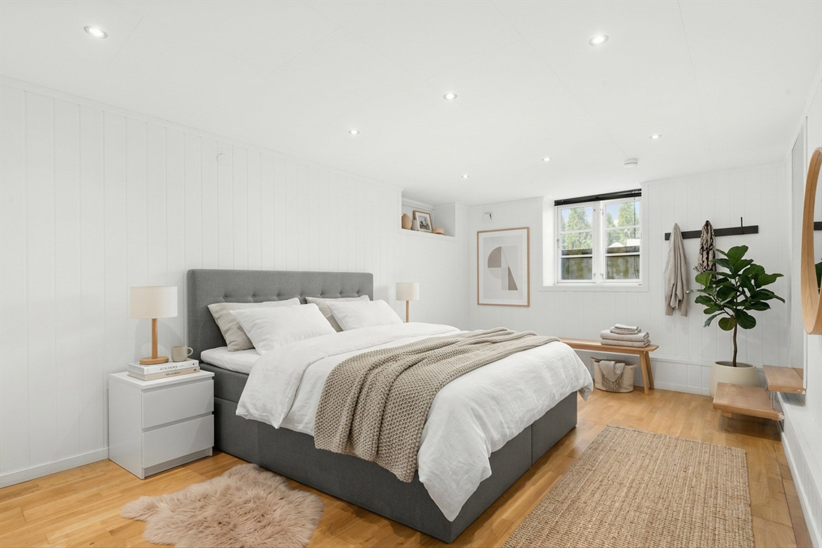 Rommet stylet med AI. Galleribilde