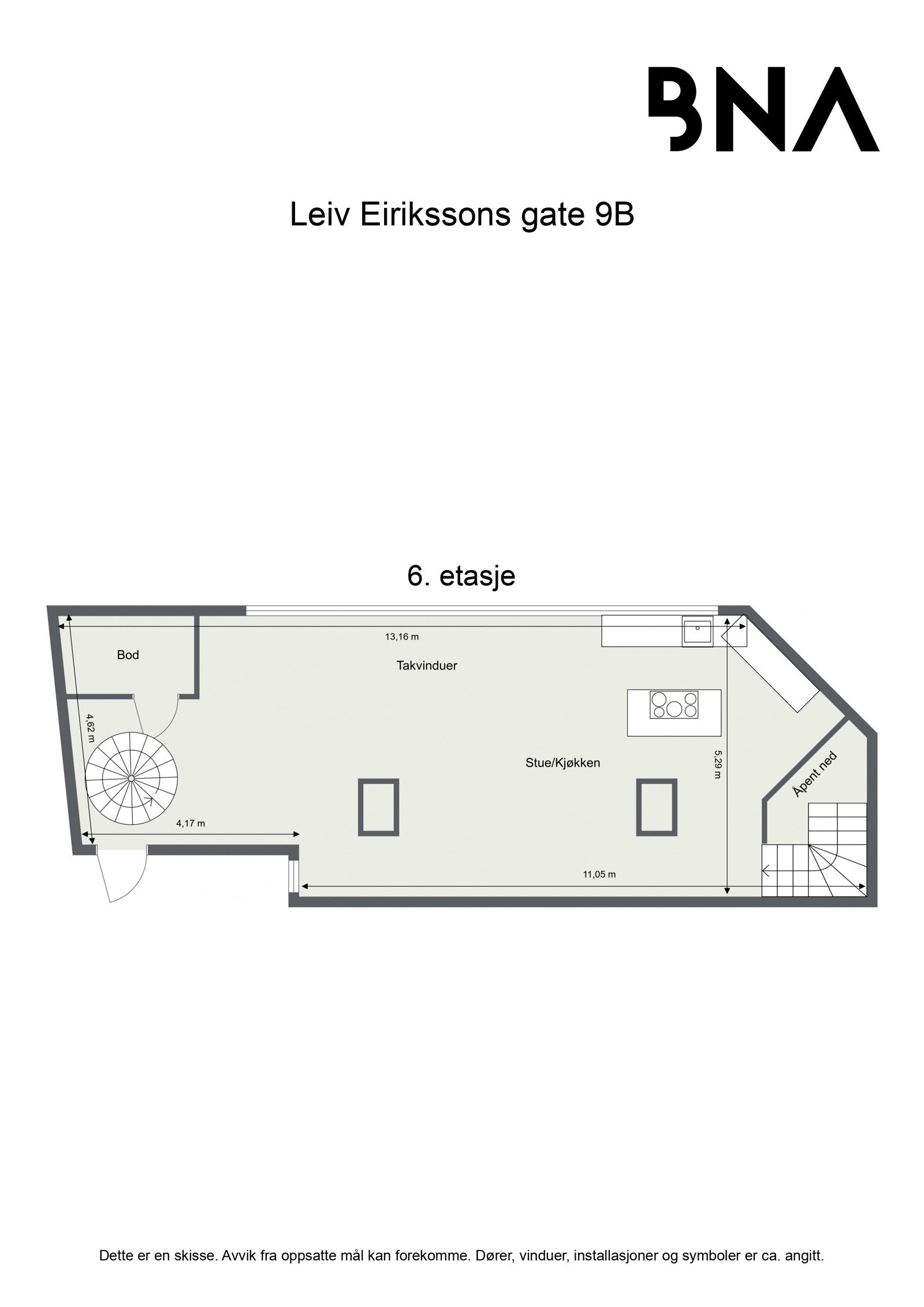 Plantegning: 6. etasje Galleribilde