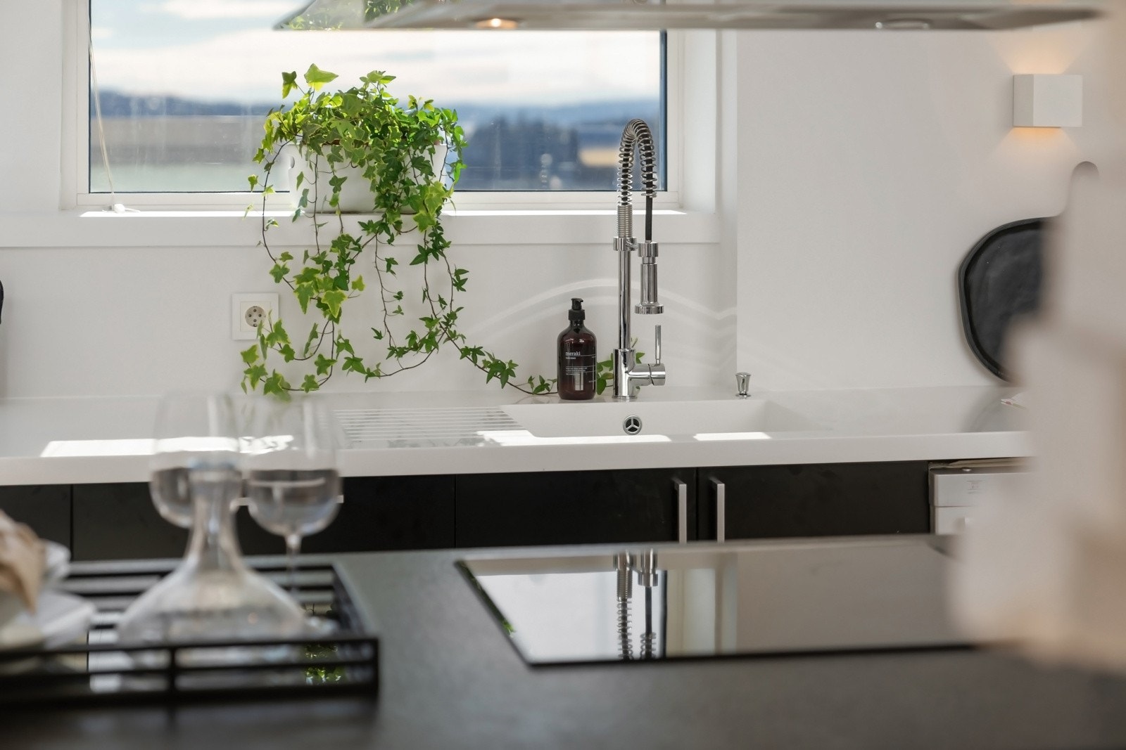 Fjordutsikt også fra kjøkken. Galleribilde