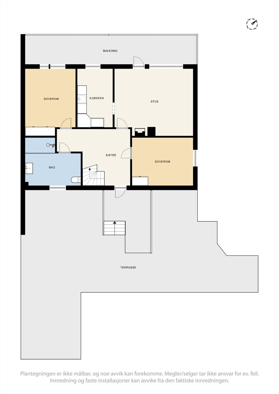 Plantegning hovedetasje. Galleribilde