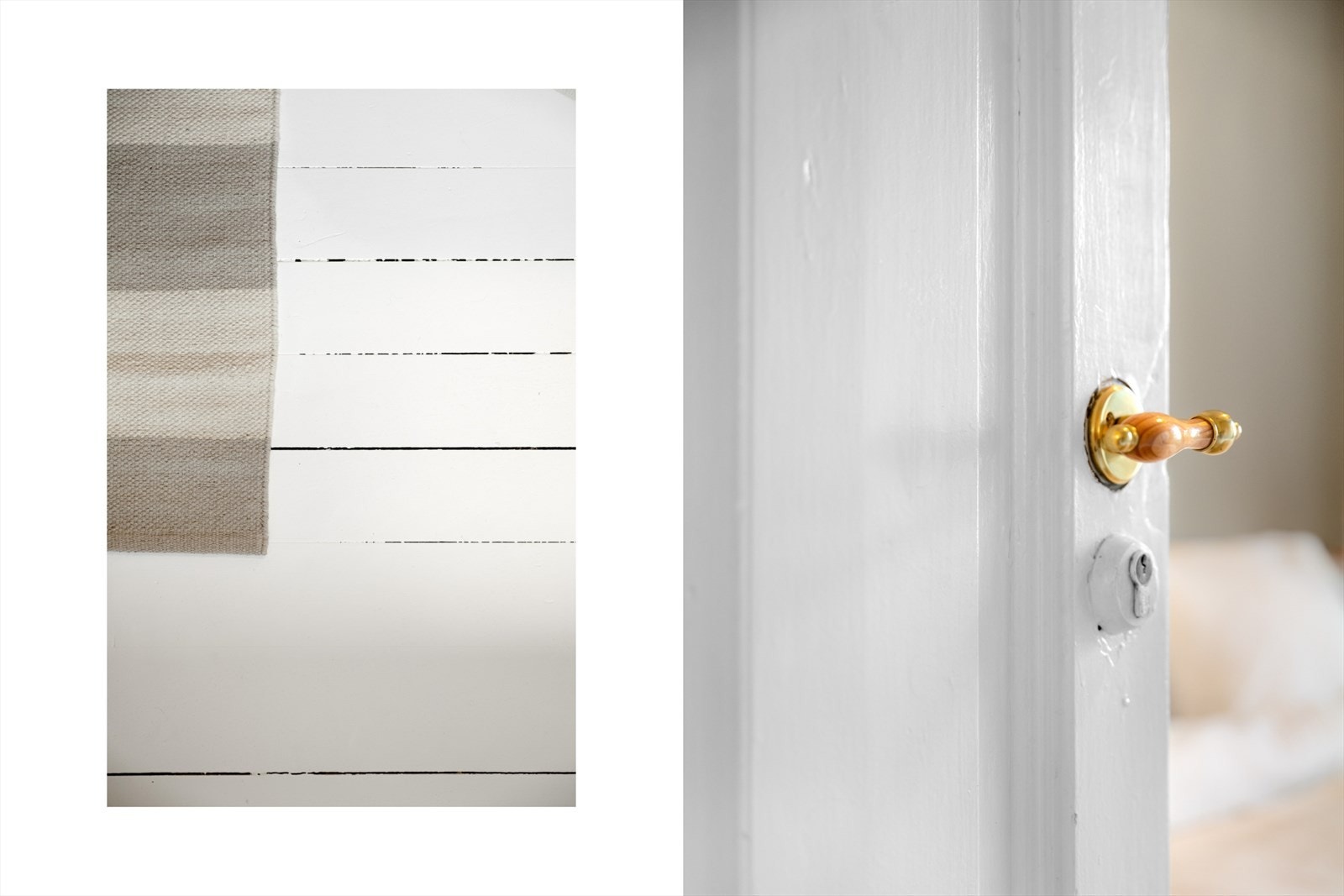 Flere originale detaljer er bevart som sjarmerende tregulv og den originale døren. Galleribilde