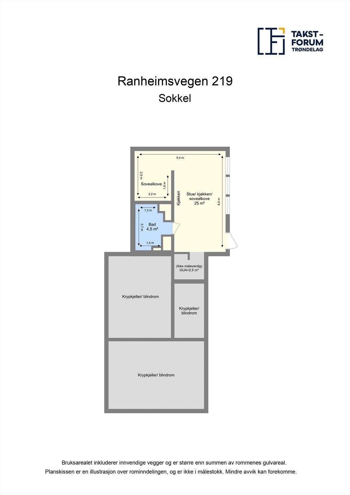 Planskisse sokkel. Galleribilde