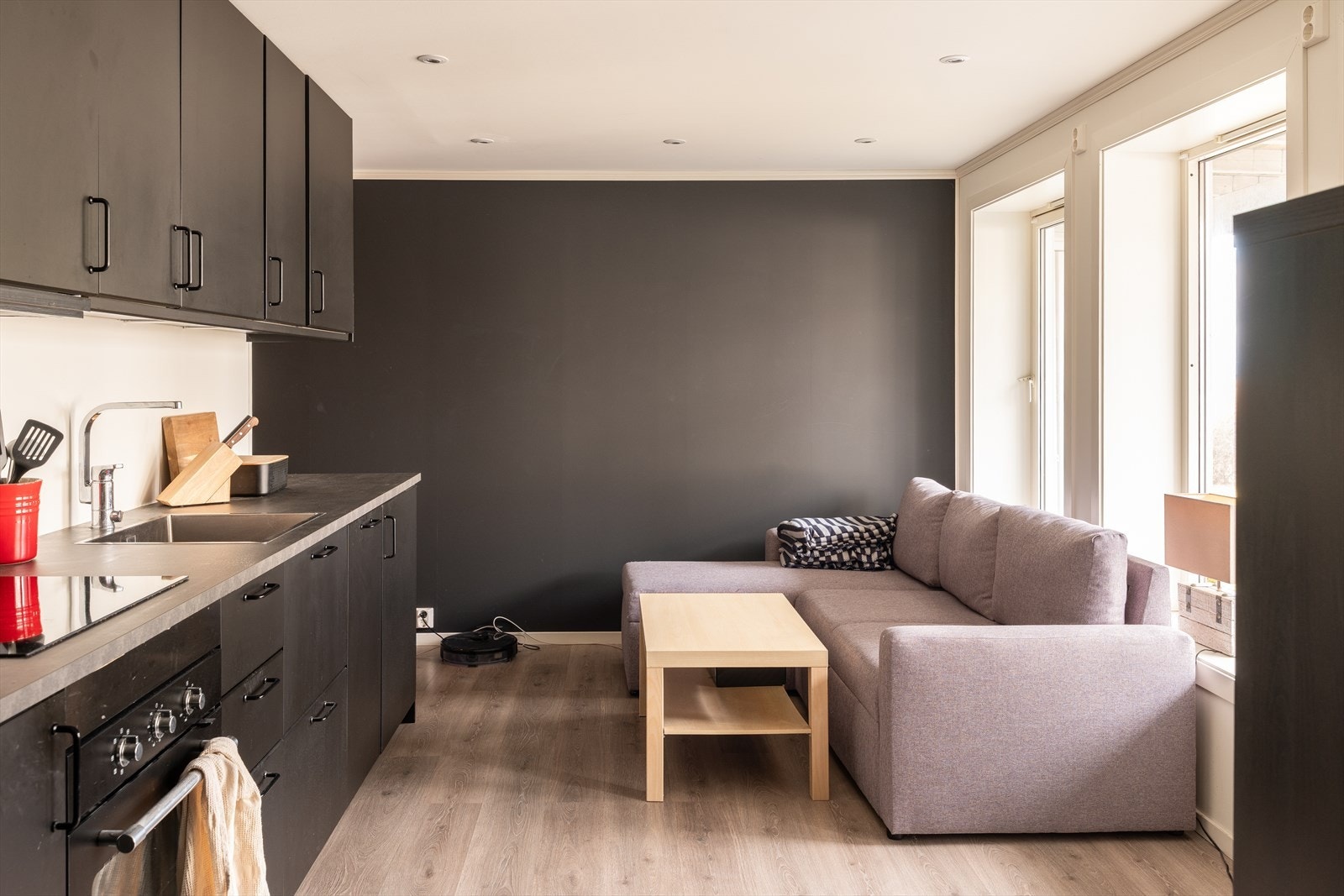 Leiligheten er per dags dato utleid for 9.120,-. Leietaker er interessert i å bo videre dersom kjøper ønsker å overta leiekontrakten. Galleribilde