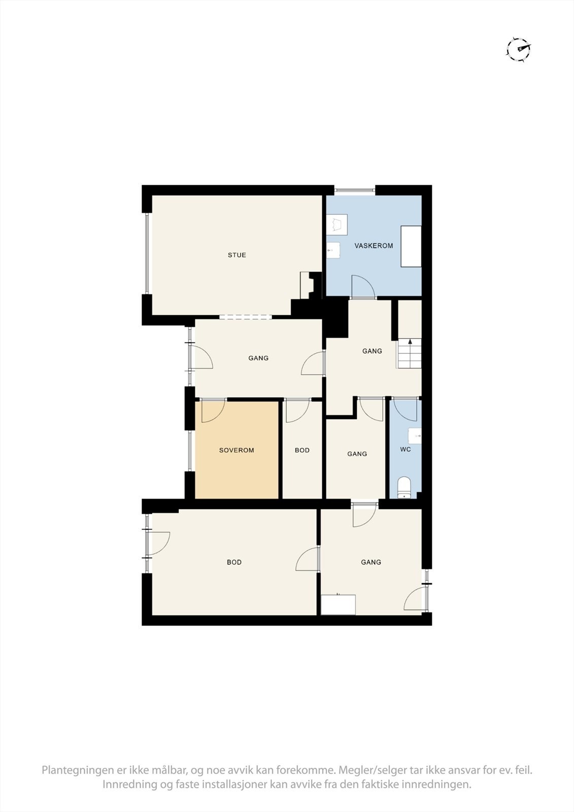 Plantegning underetasjen Galleribilde