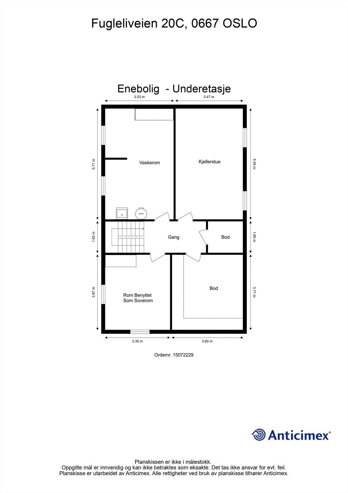 Plantegning - Underetasje Galleribilde
