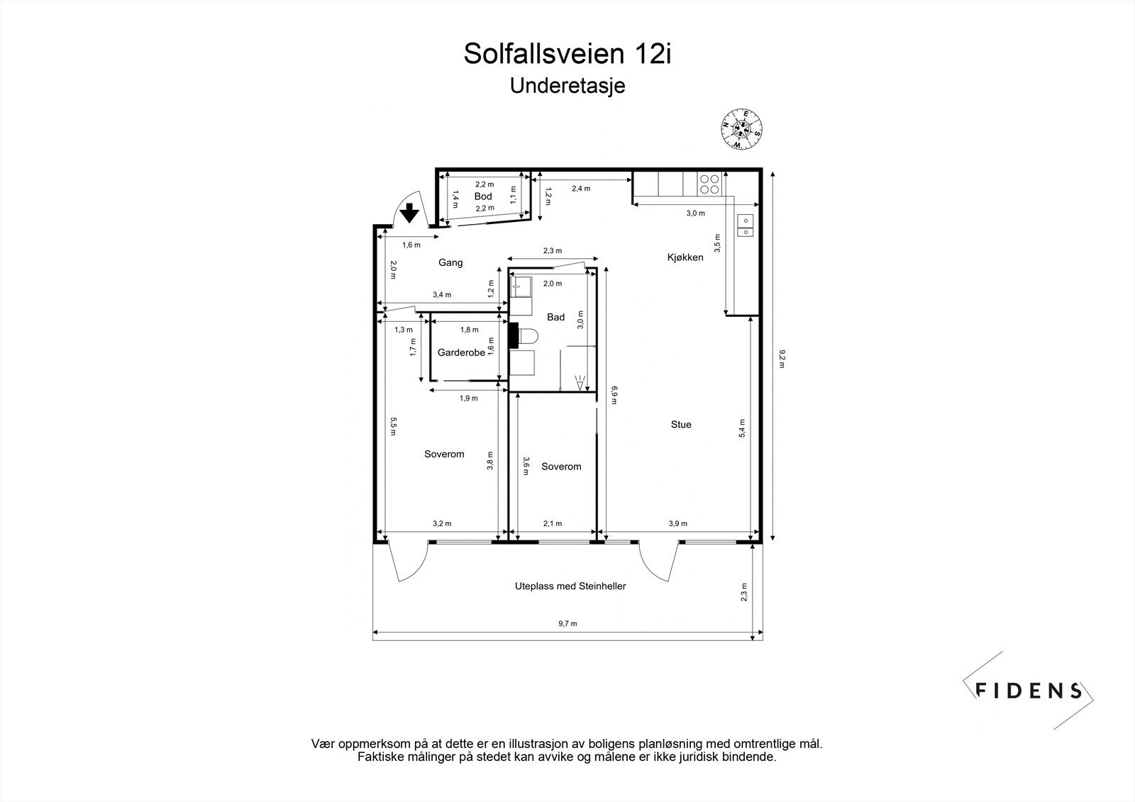 Plantegning av leiligheten. Galleribilde