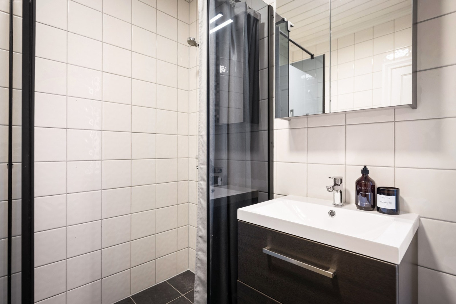 Det er varmekabler i badegulvet. Galleribilde