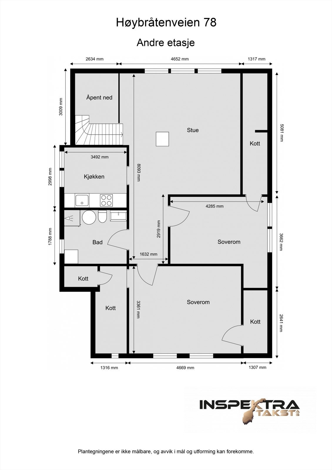 Plantegning 2. etasje (snr. 2) Galleribilde