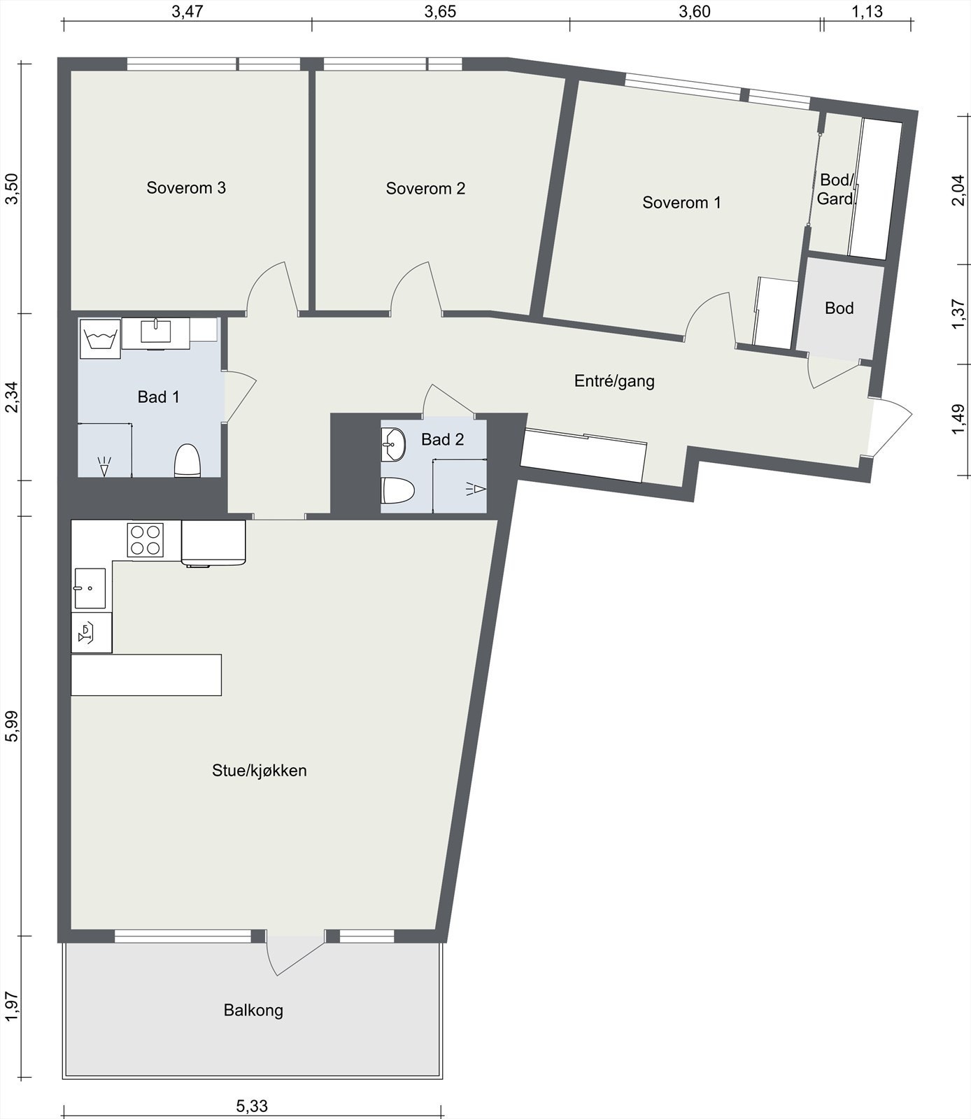 Plantegning. Galleribilde