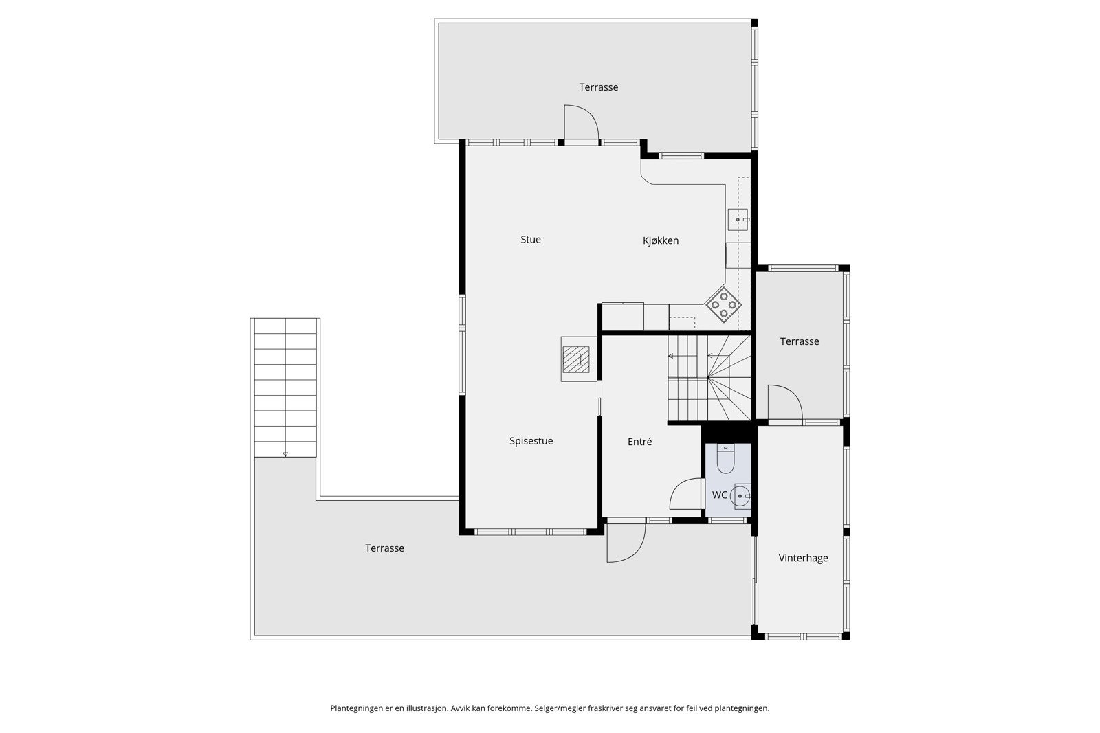 Plantegning 1.etg. Galleribilde