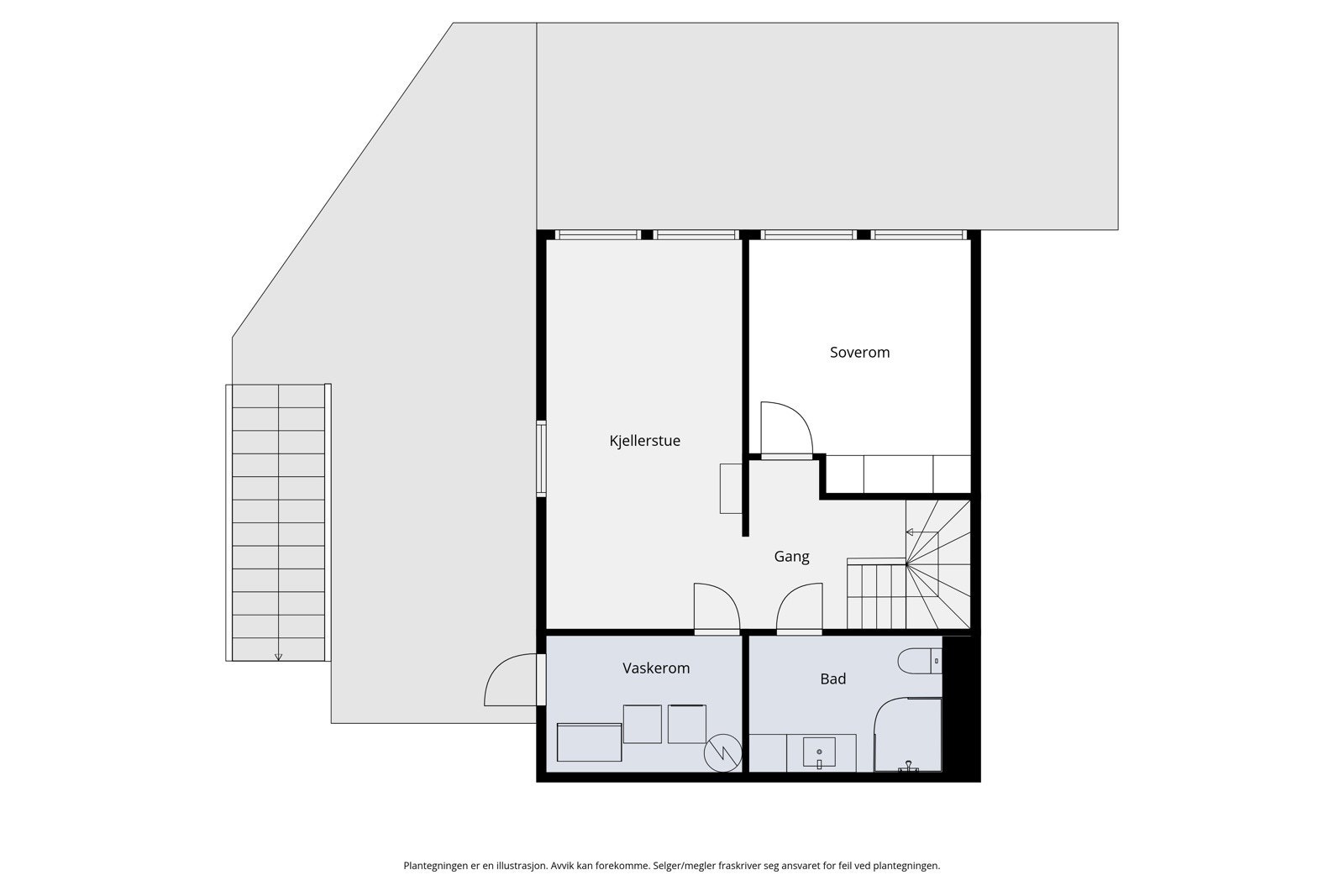 Plantegning u.etg. Galleribilde