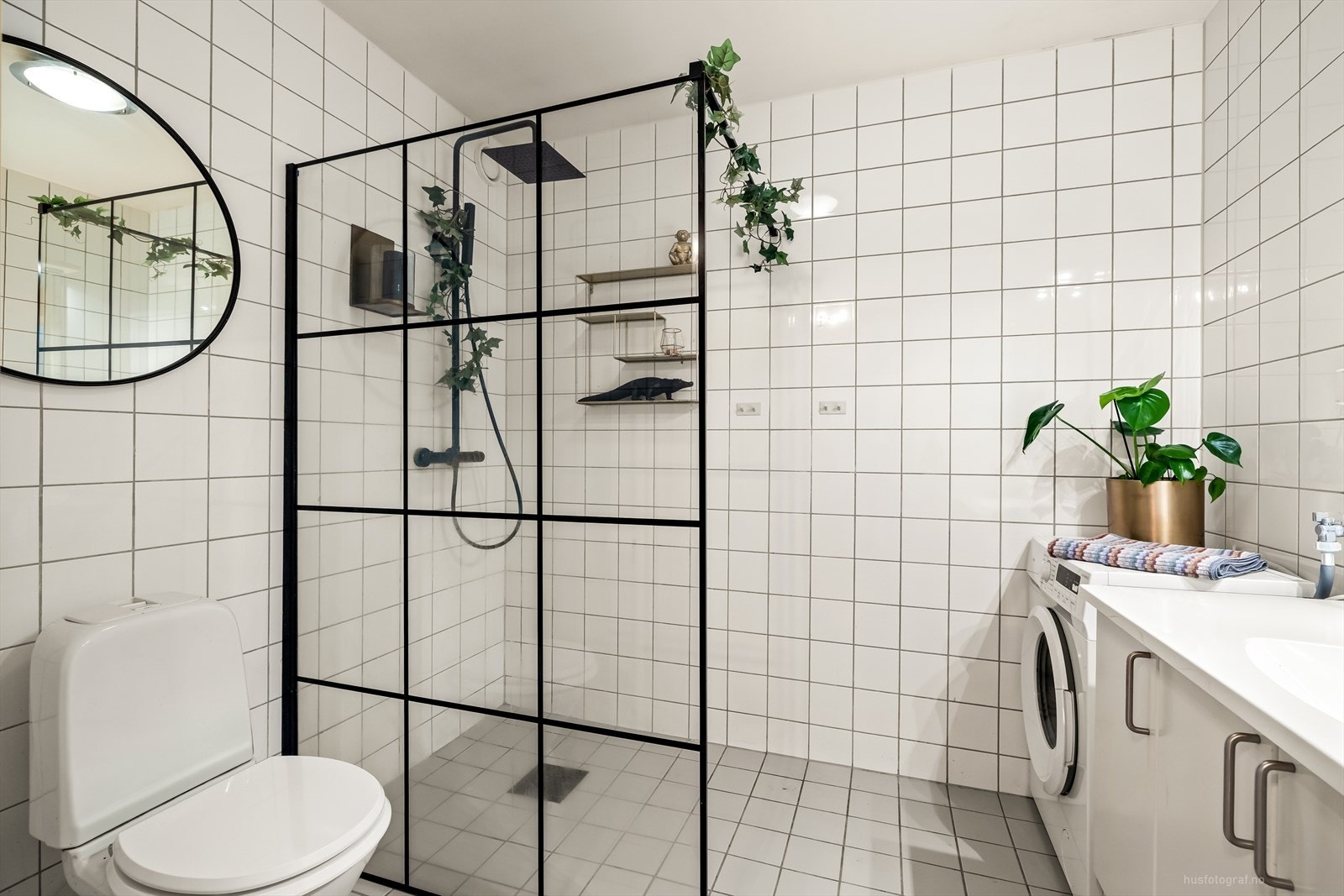 Det er opplegg for vaskemaskin. Galleribilde