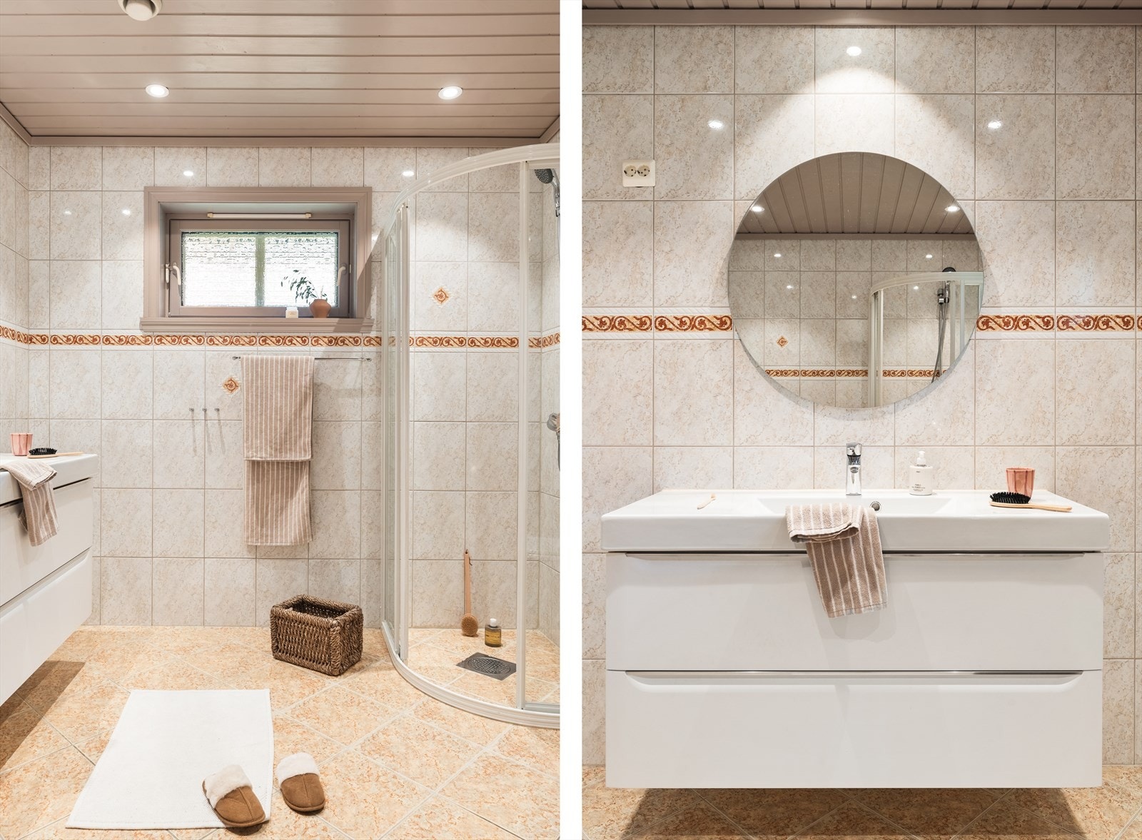 Nyere baderomsinnredning med speil Galleribilde