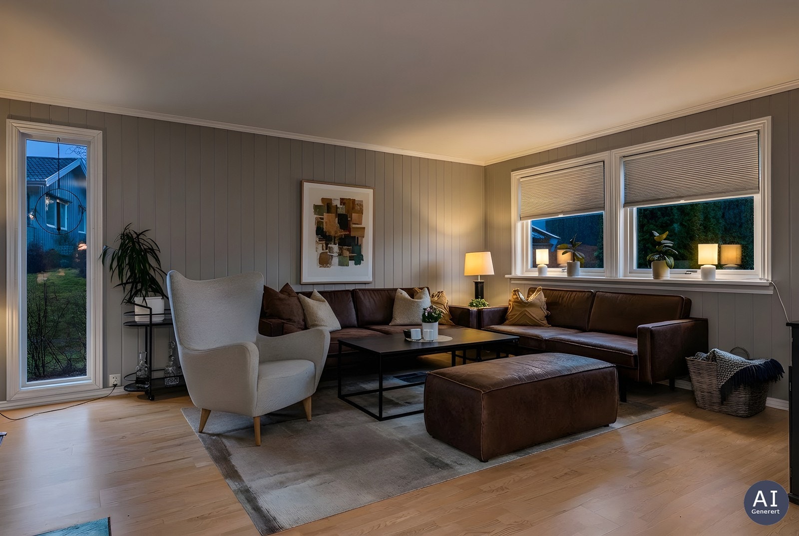 En rolig krok i stuen, perfekt for avslapning. Galleribilde