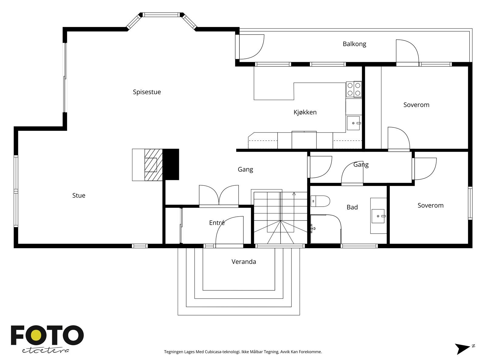 1. etasje. Veiledende plantegning - Ikke målbar Galleribilde