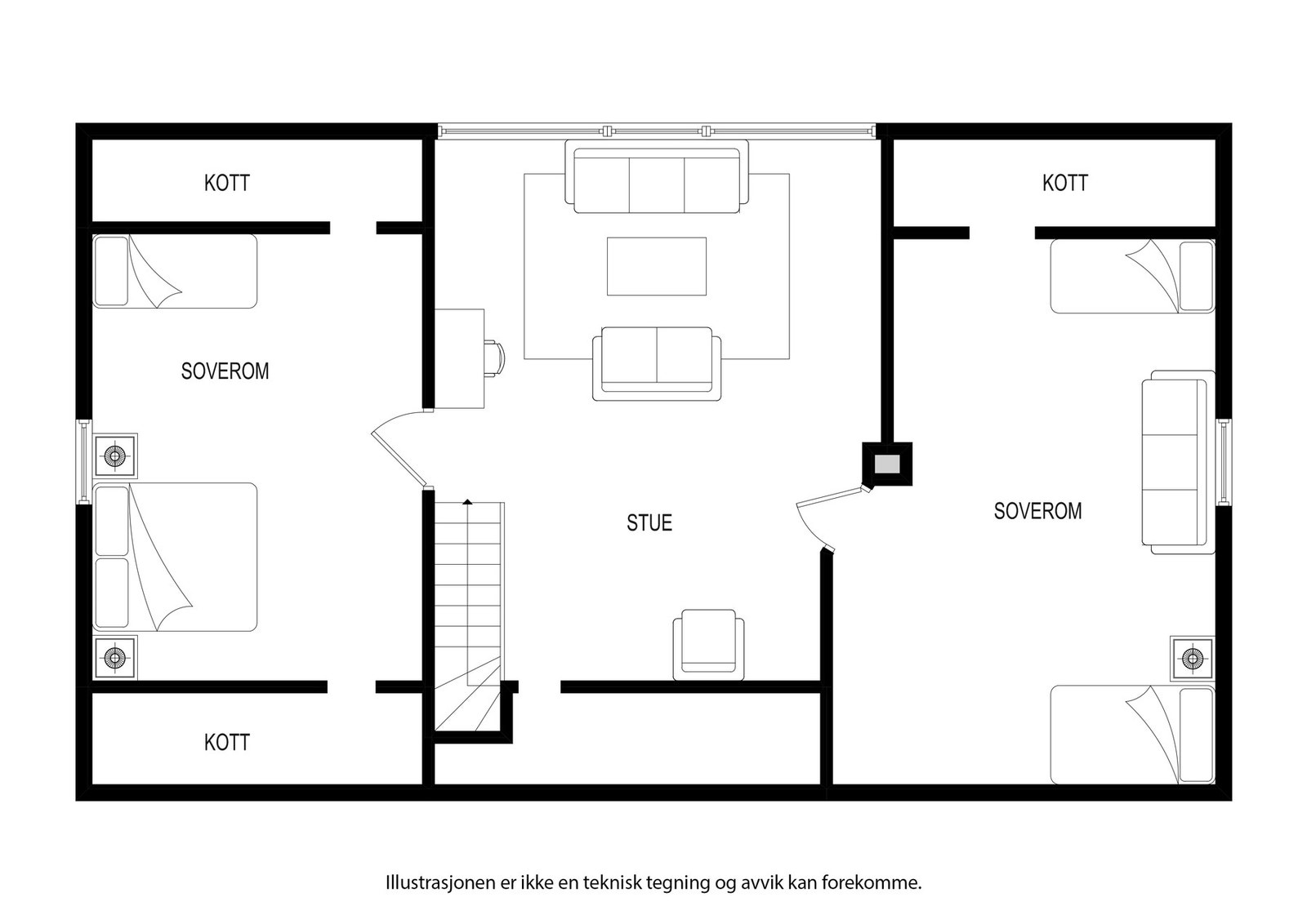 Planløsning loft. Galleribilde