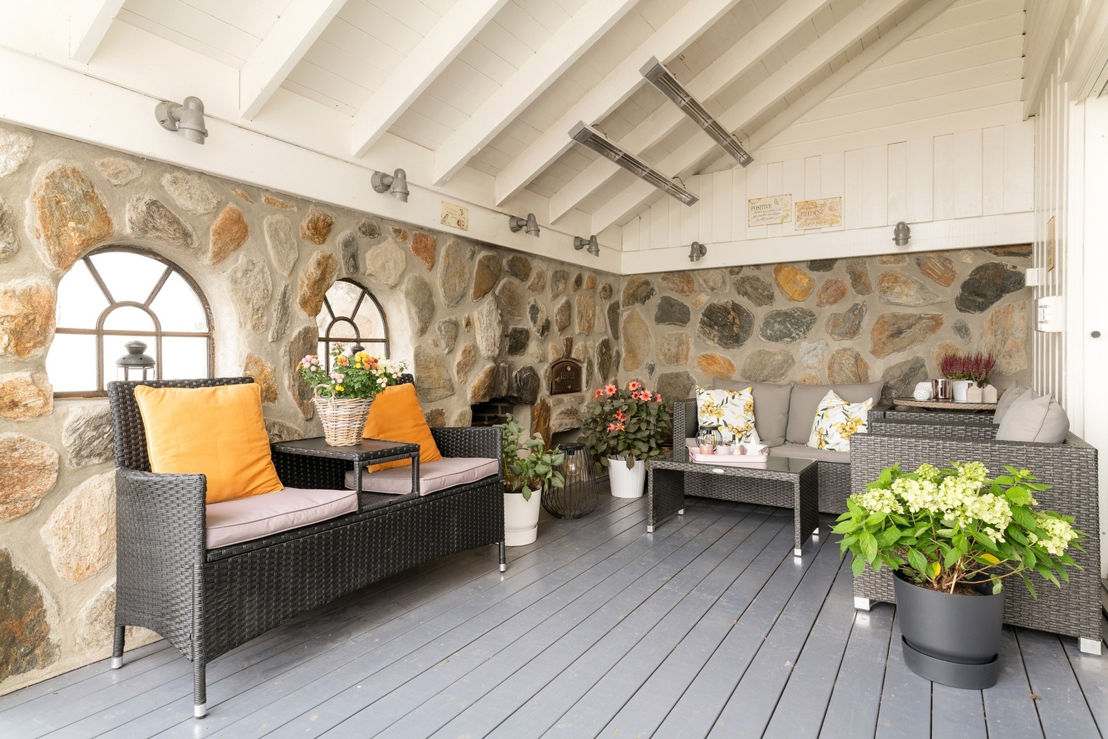 Koselig peis for å varme på kalde kvelder. Galleribilde