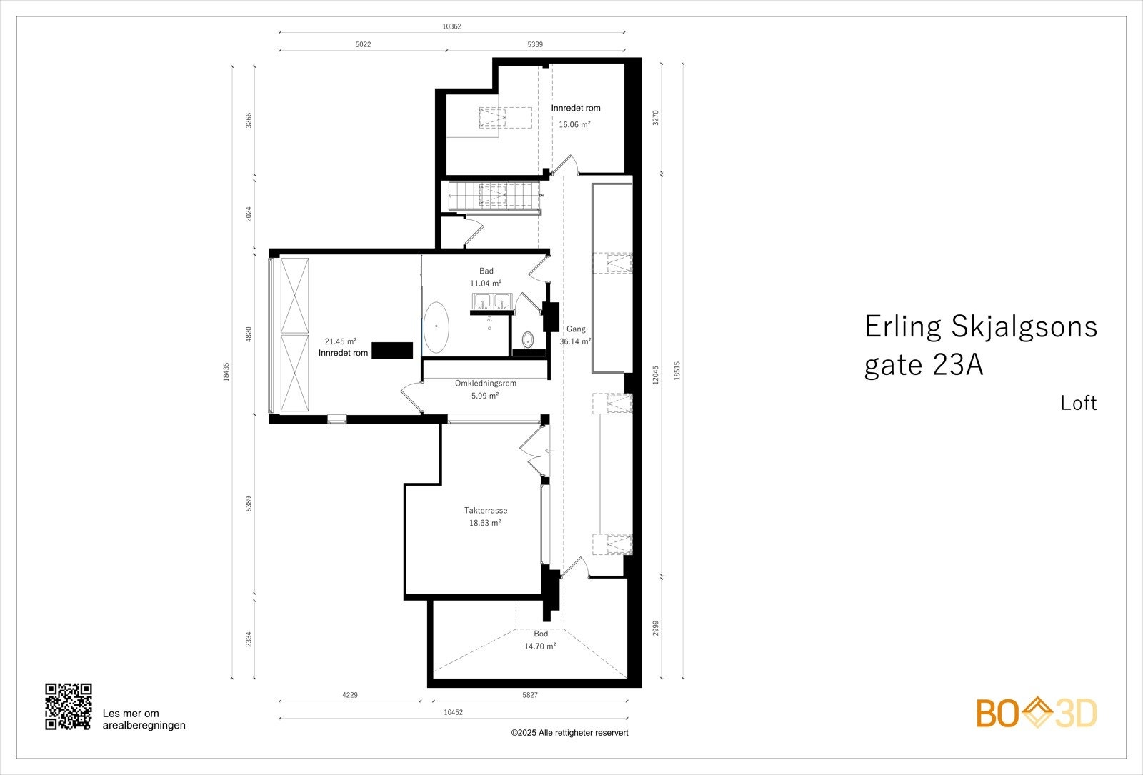 Plantegning 7. etasje Galleribilde