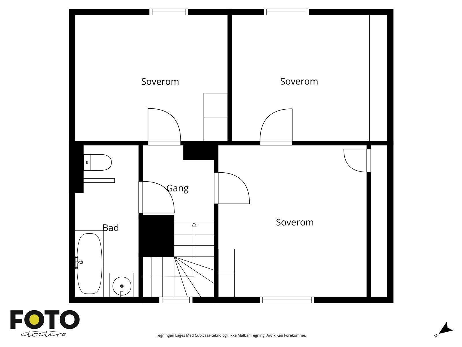 2. etasje. Veiledende plantegning - Ikke målbar Galleribilde