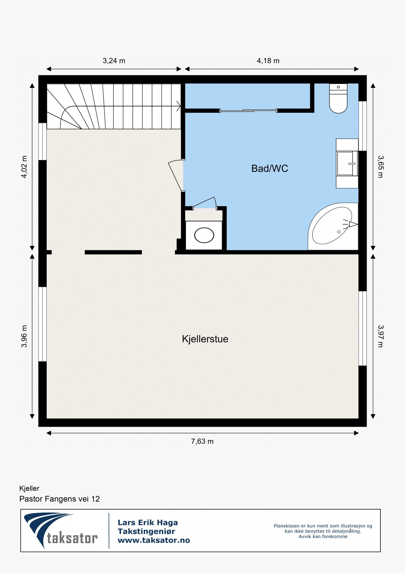 Plantegning - Kjeller. Galleribilde