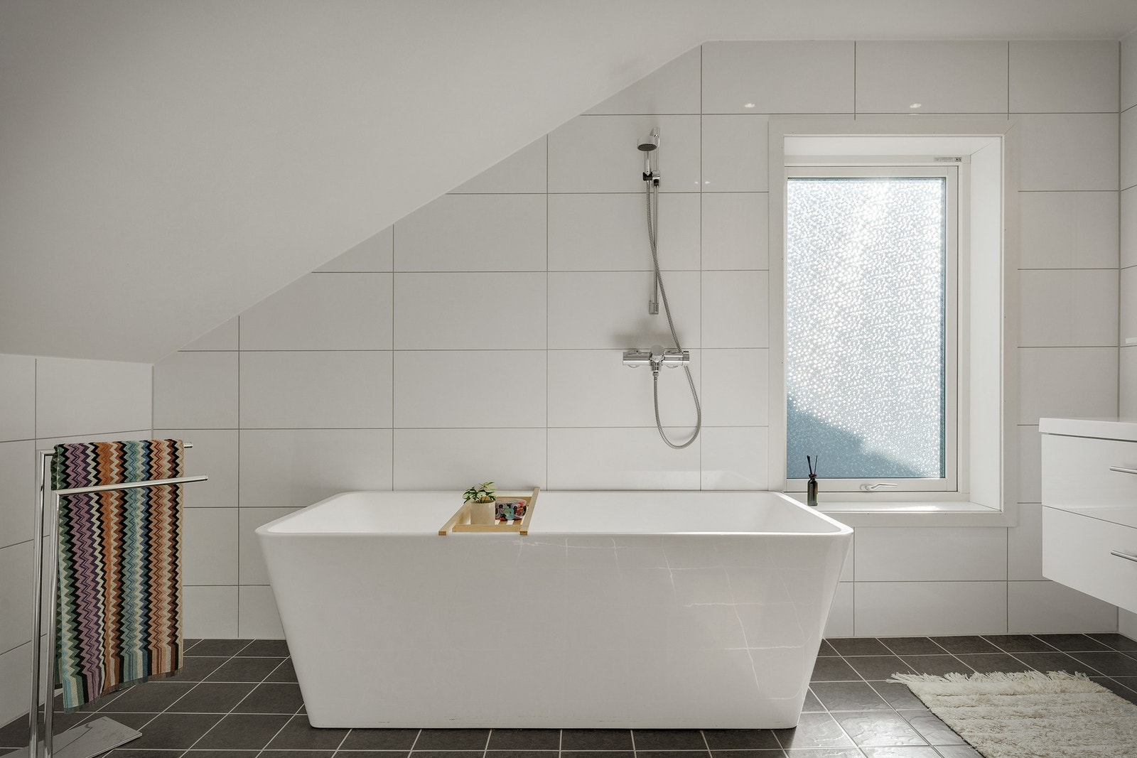 Badet er på 8kvm. Galleribilde
