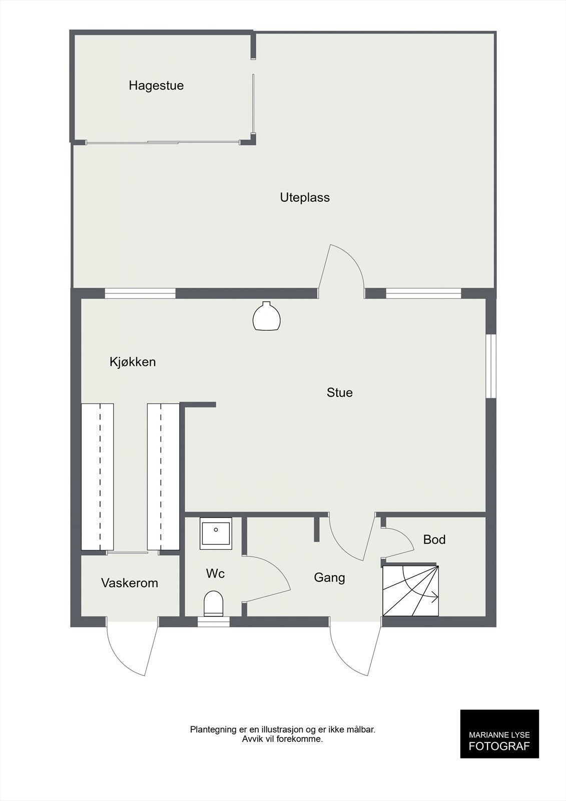 Plantegning 1. etasje Galleribilde