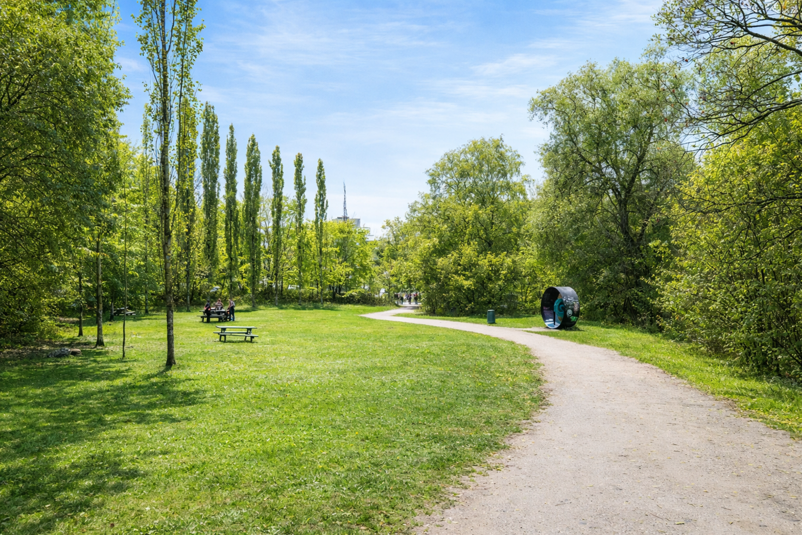 Langs Alnaelva og gjennom Svartdalsparken er det fine tur- og joggemuligheter. Galleribilde