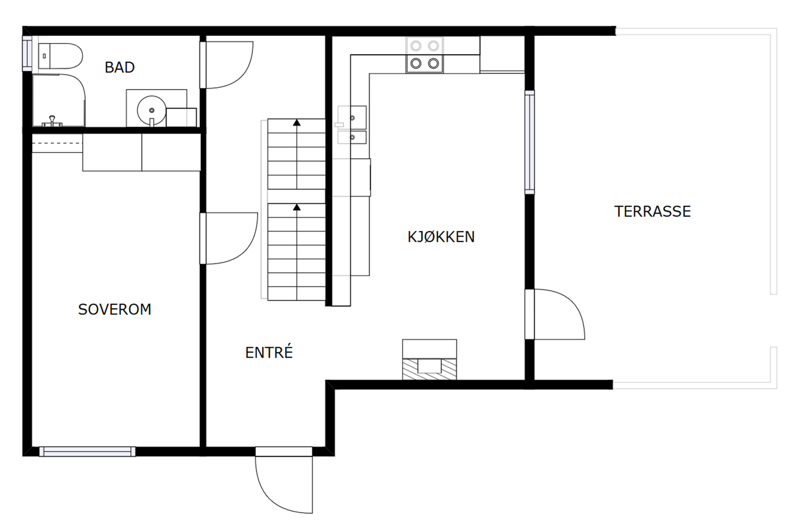 Planskisse 1. etasje Galleribilde