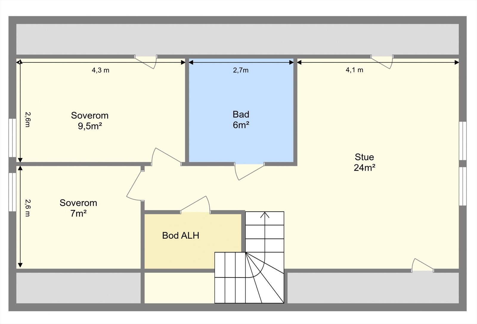 Planskisse loft. Galleribilde