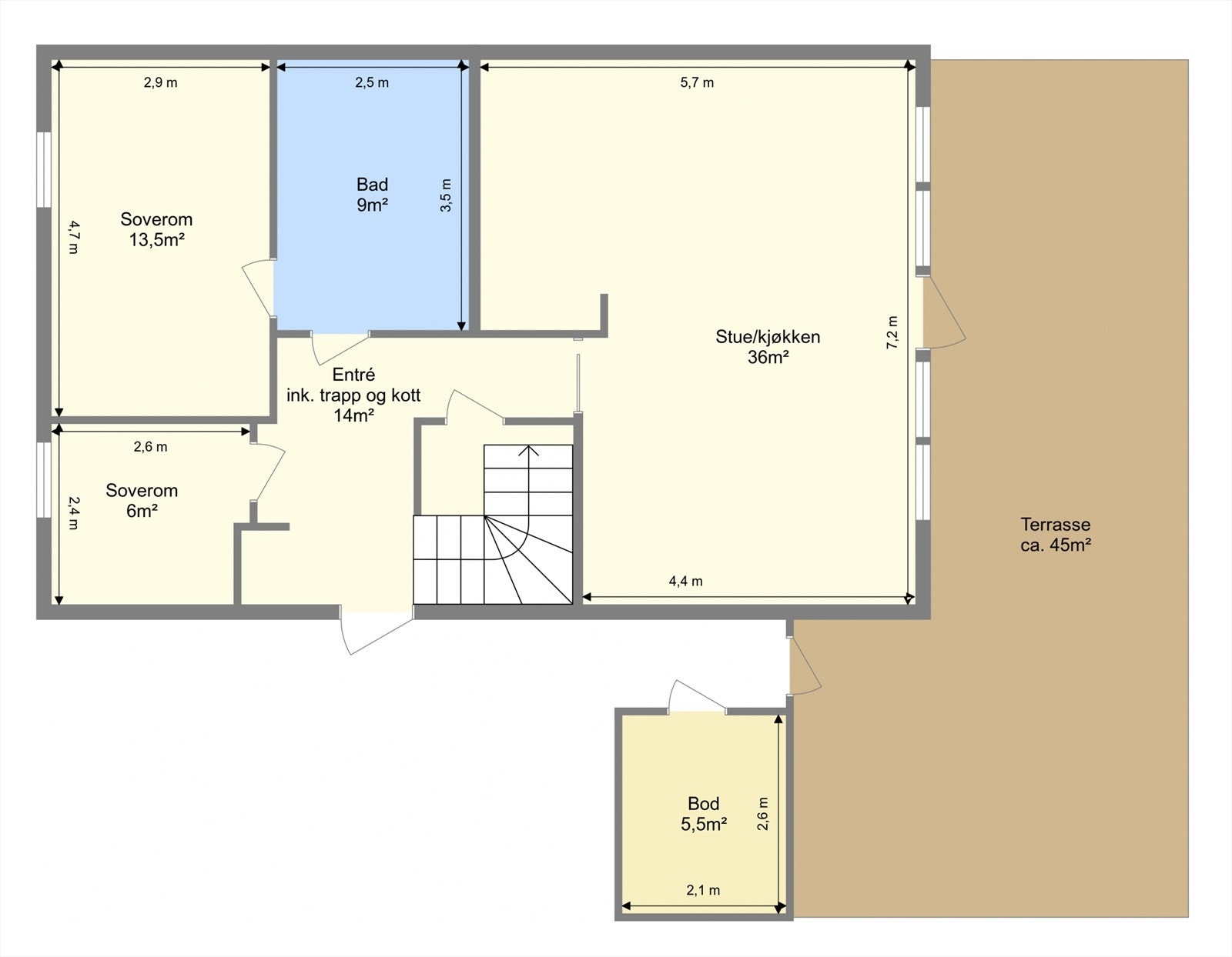 Planskisse 1. etasje. Galleribilde